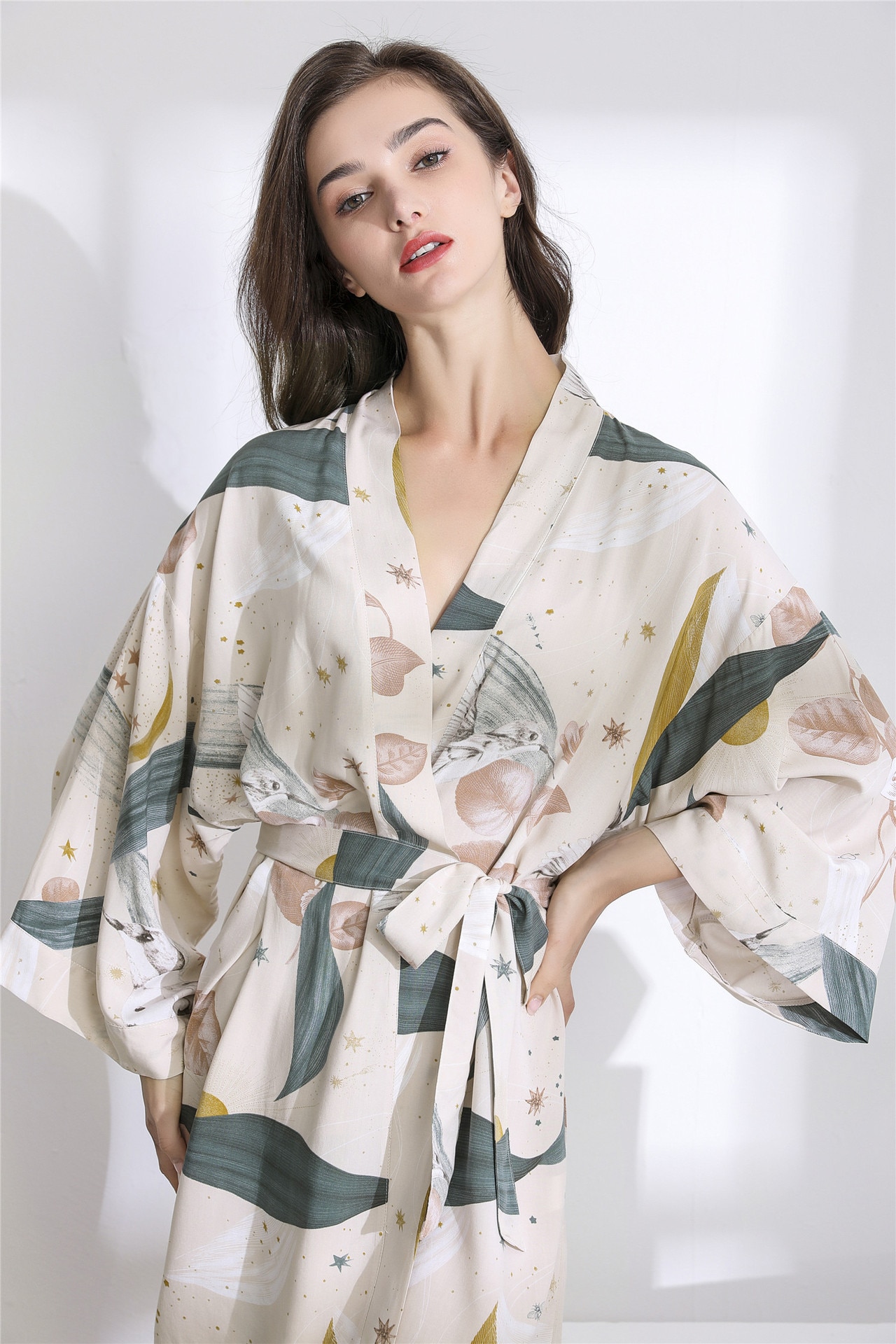 Women's Floral Printed Cotton Robe