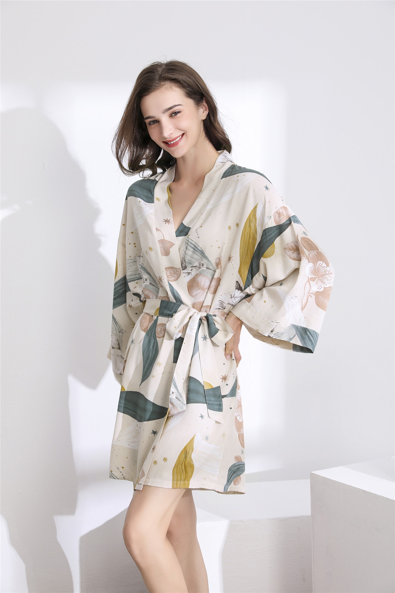 Women's Floral Printed Cotton Robe