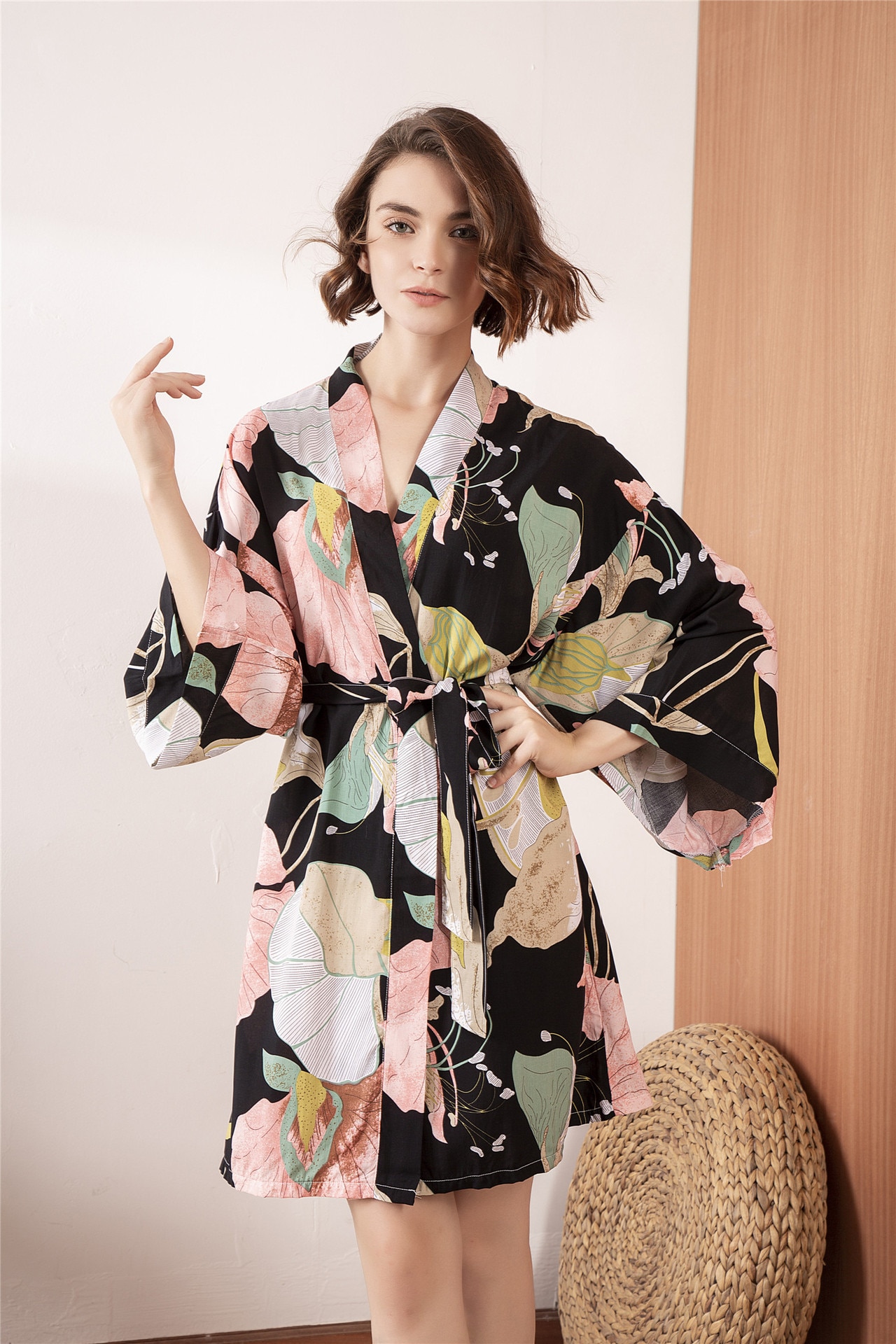 Women's Floral Printed Cotton Robe