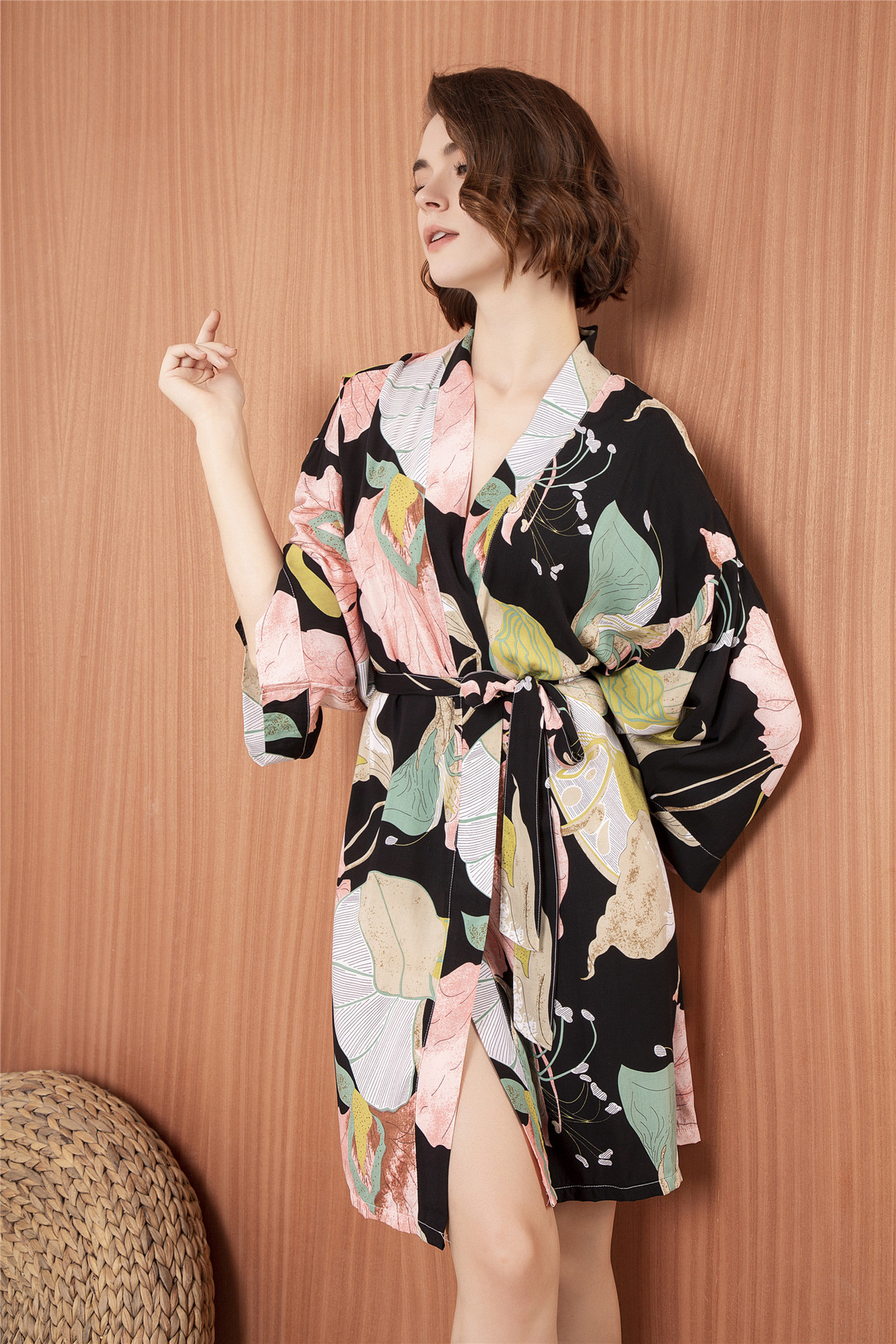 Women's Floral Printed Cotton Robe