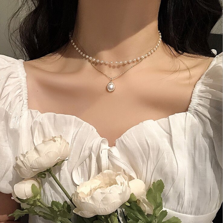 Women's Simulation Pearl Choker Necklace