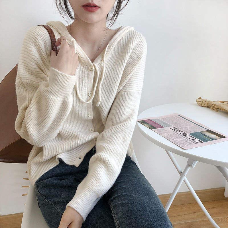 Women's Loose Knitted Hoodie