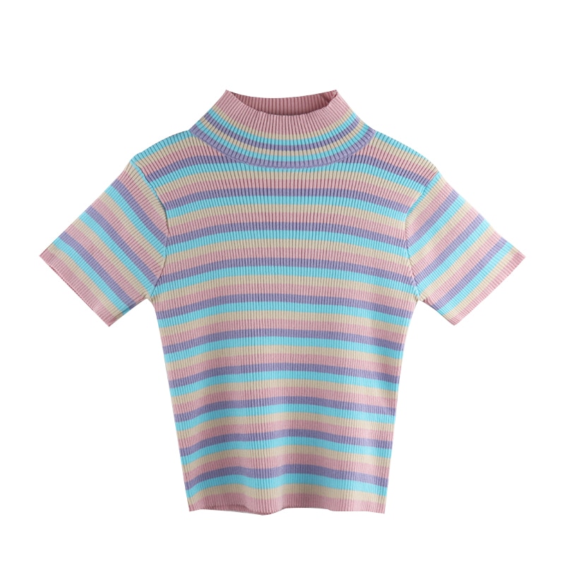 Striped Multicolored Women's T-Shirt