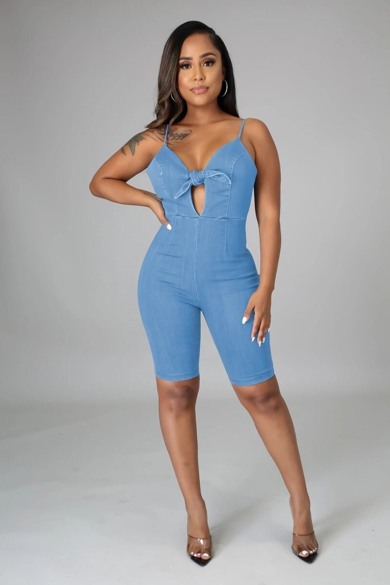 Women's Blue Denim Jumpsuit