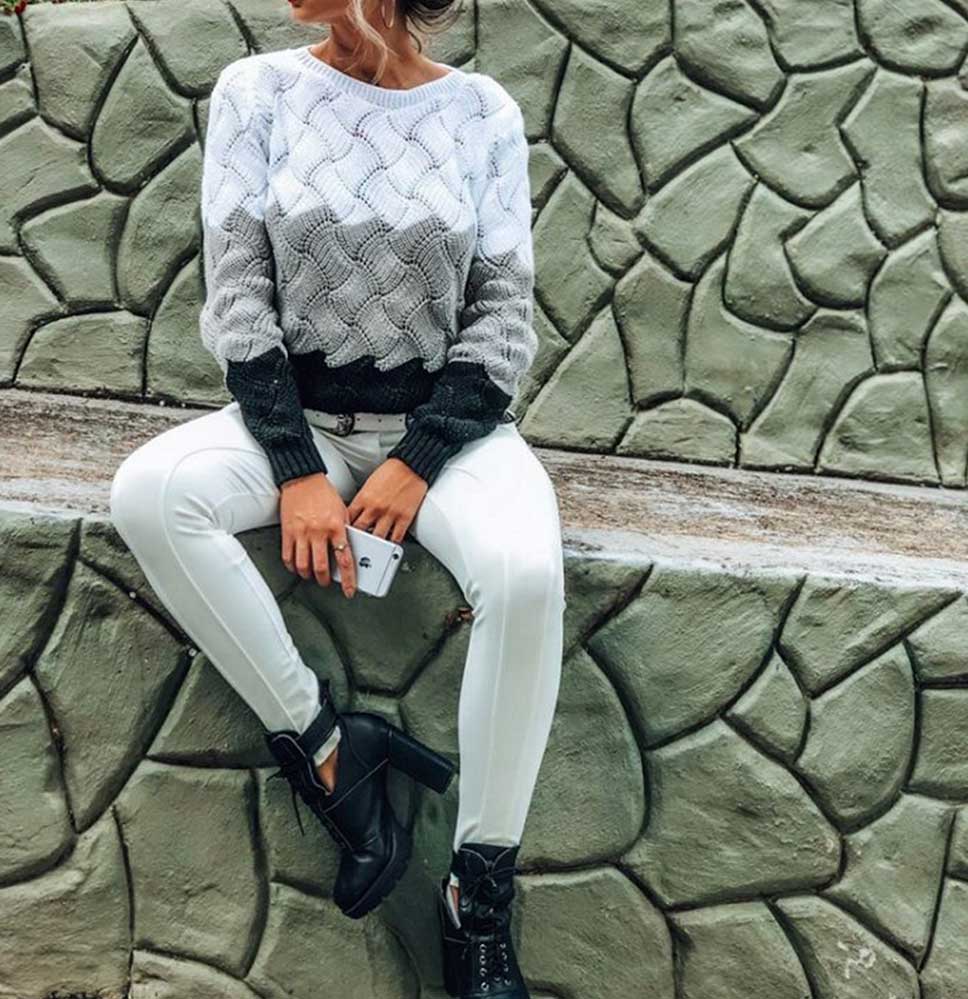 Women's Striped Knitted Sweater