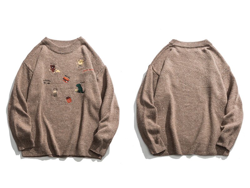 Harajuku Women's Sweater with Embroidery