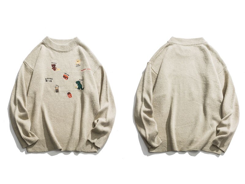 Harajuku Women's Sweater with Embroidery