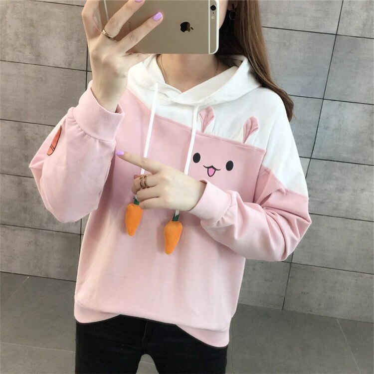 Women's Bunny Designed Hoodie