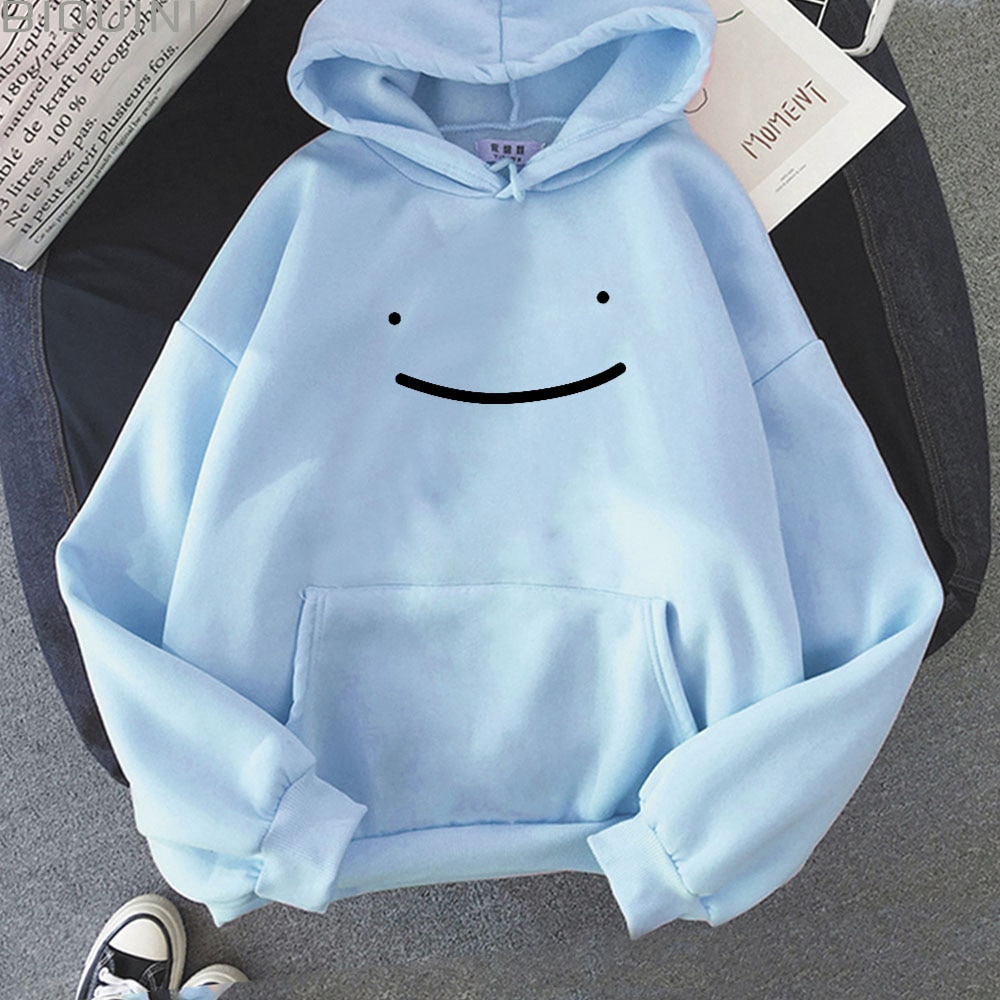 Women's Solid Color Smiley Printed Hoodie