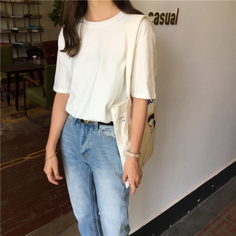 Women's Basic Solid Color T-Shirt