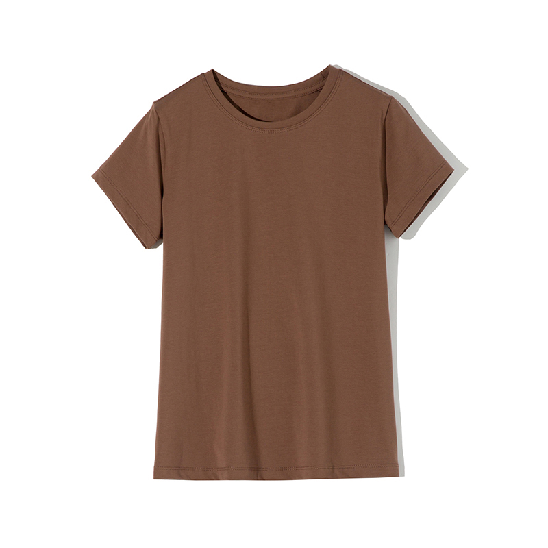 Elastic Plain Cotton T-Shirt for Women