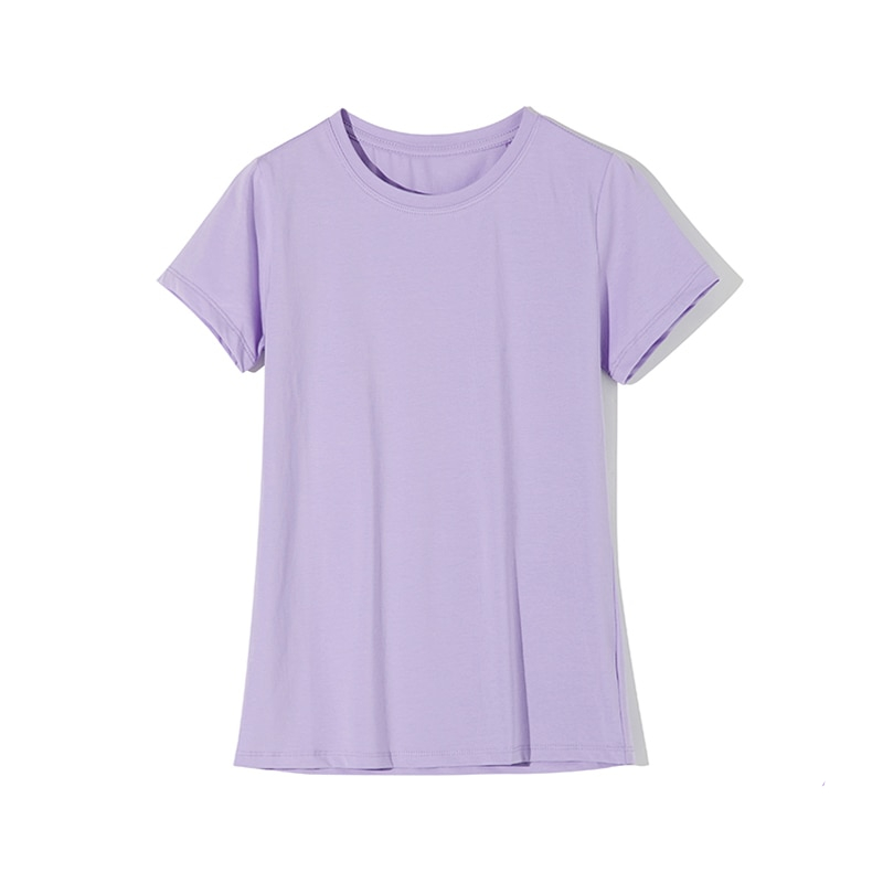 Elastic Plain Cotton T-Shirt for Women