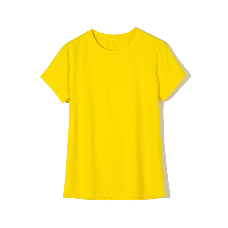 Elastic Plain Cotton T-Shirt for Women