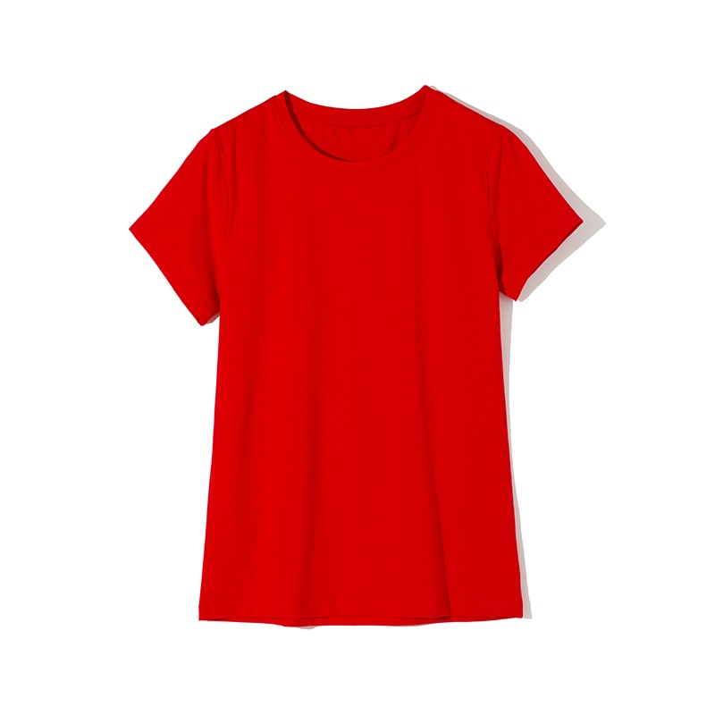 Elastic Plain Cotton T-Shirt for Women