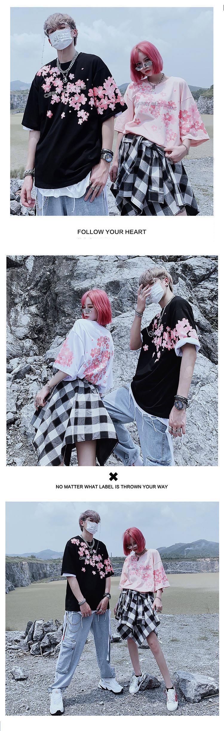 Kawaii Unisex Tee with Flower Print