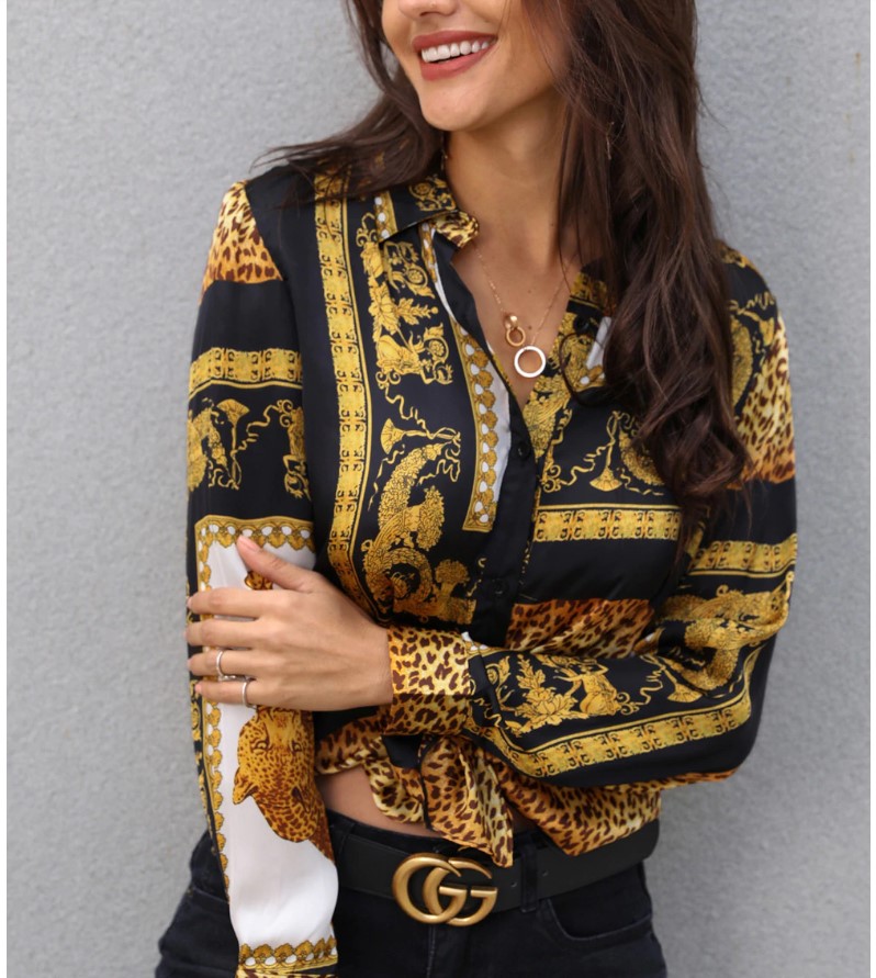 Women's Leopard Print Blouse