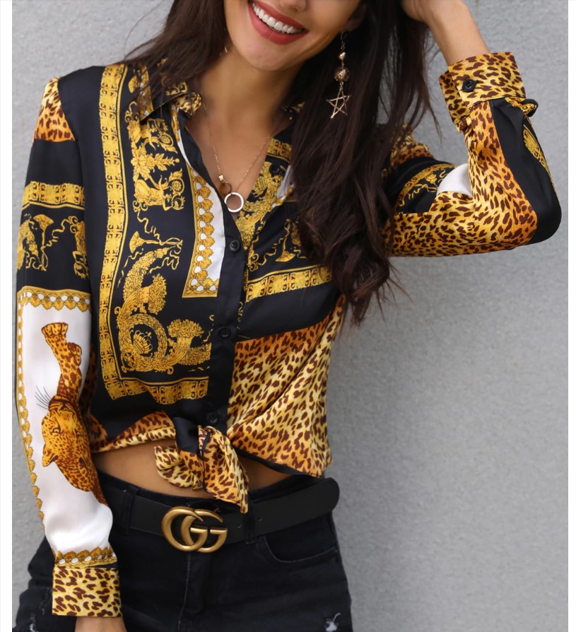 Women's Leopard Print Blouse