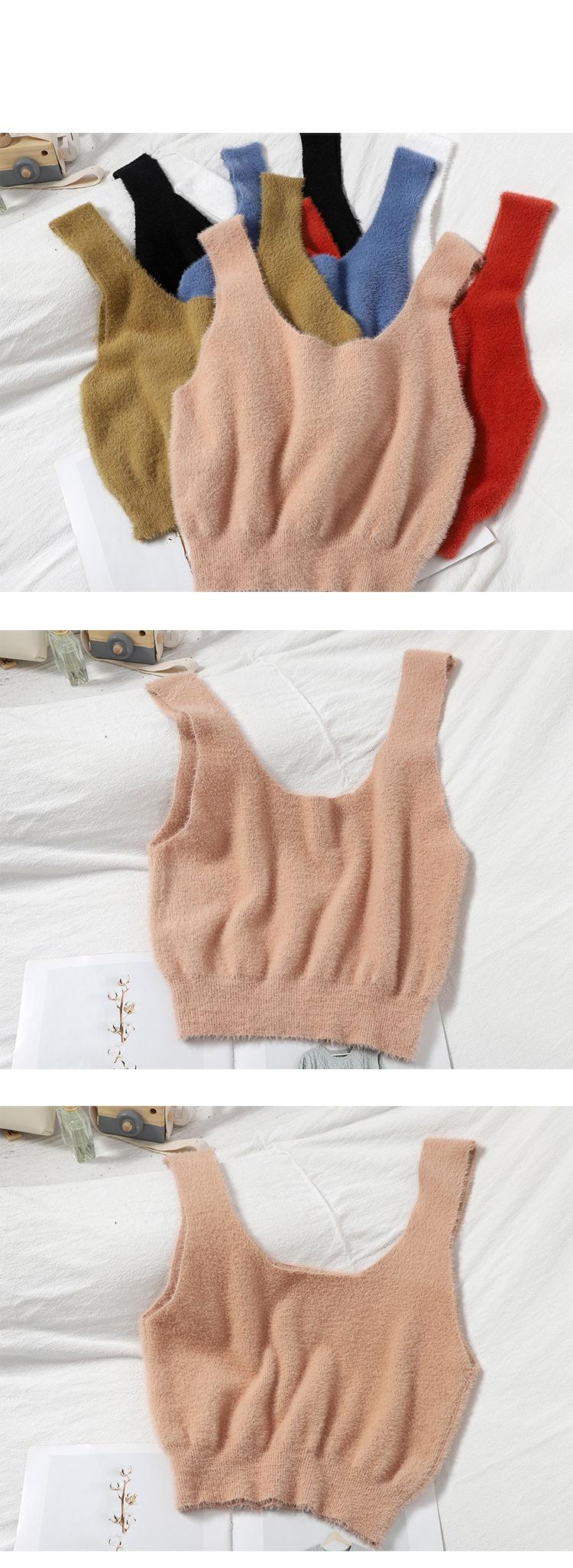 Warm Knitted Crop Top for Women