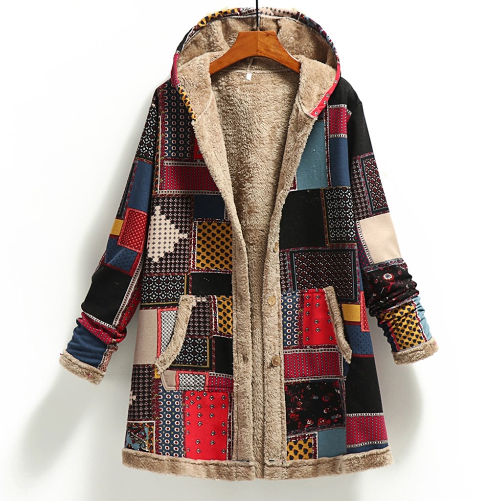 Women's Patchwork Style Winter Coat