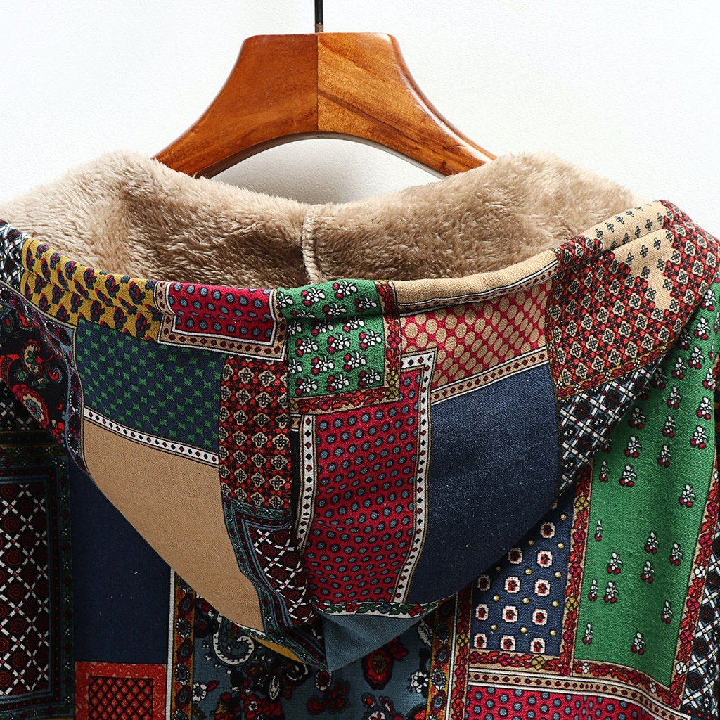 Women's Patchwork Style Winter Coat