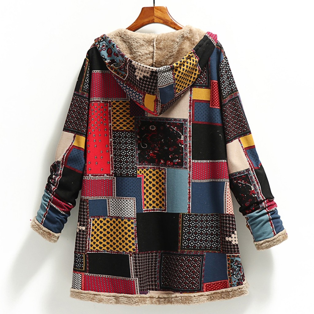 Women's Patchwork Style Winter Coat