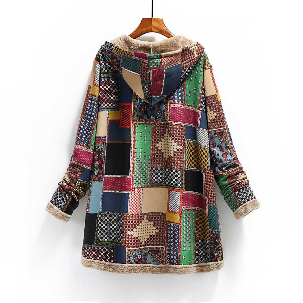 Women's Patchwork Style Winter Coat