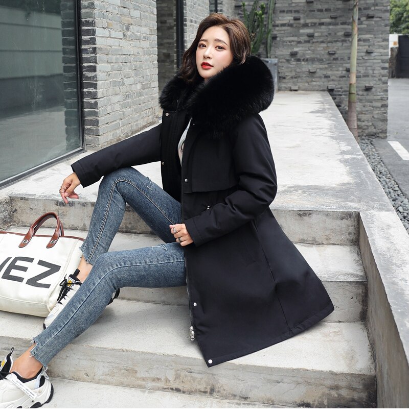 Women's Warm Cotton Lined Winter Coat