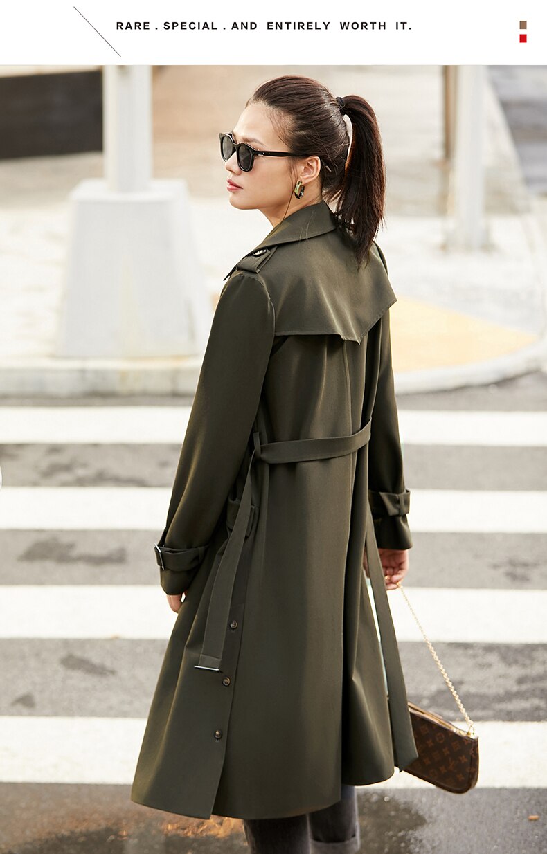 Double Breasted Trench Coat for Women