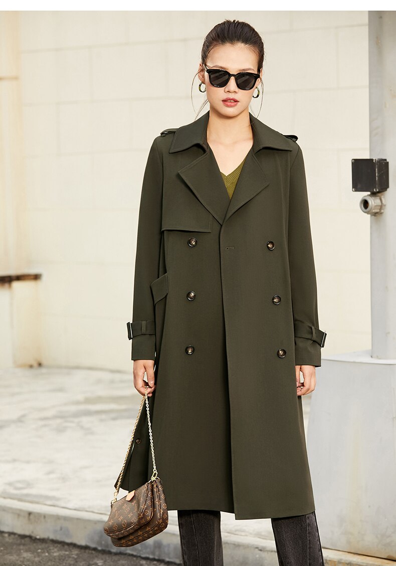 Double Breasted Trench Coat for Women