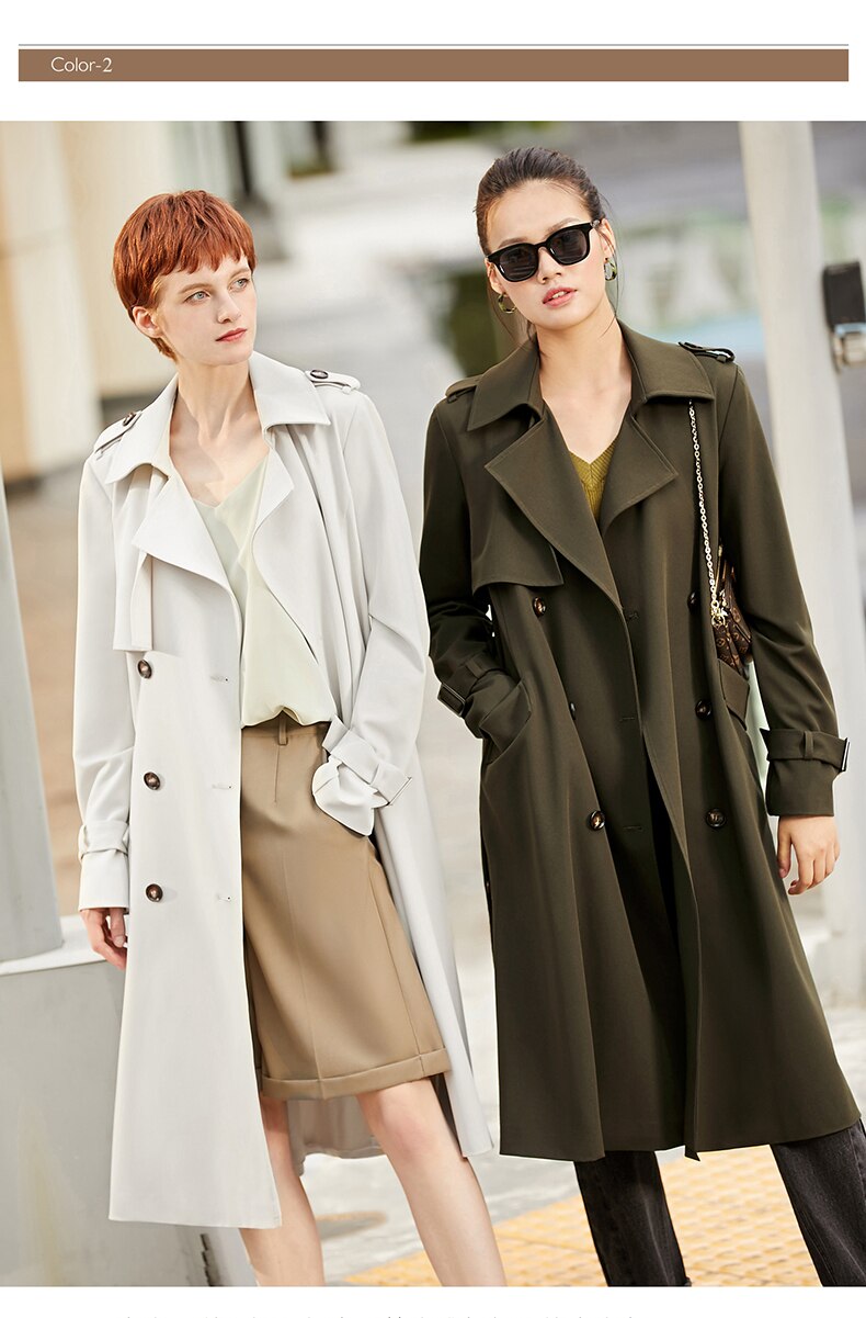 Double Breasted Trench Coat for Women