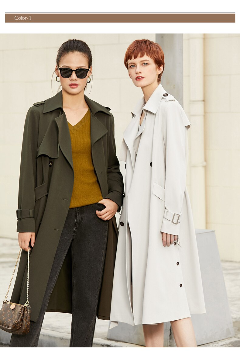 Double Breasted Trench Coat for Women