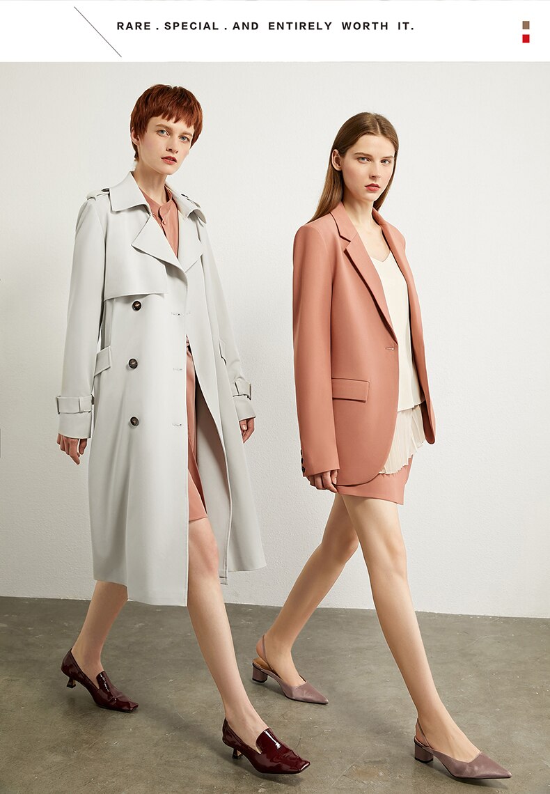 Double Breasted Trench Coat for Women