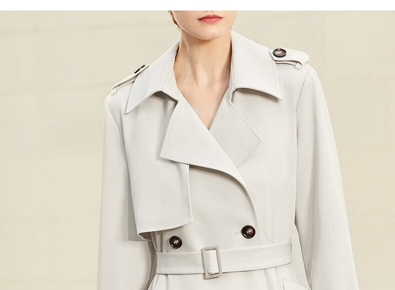 Double Breasted Trench Coat for Women