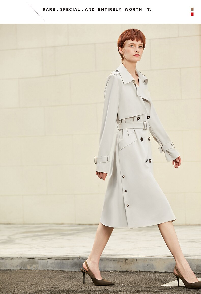 Double Breasted Trench Coat for Women