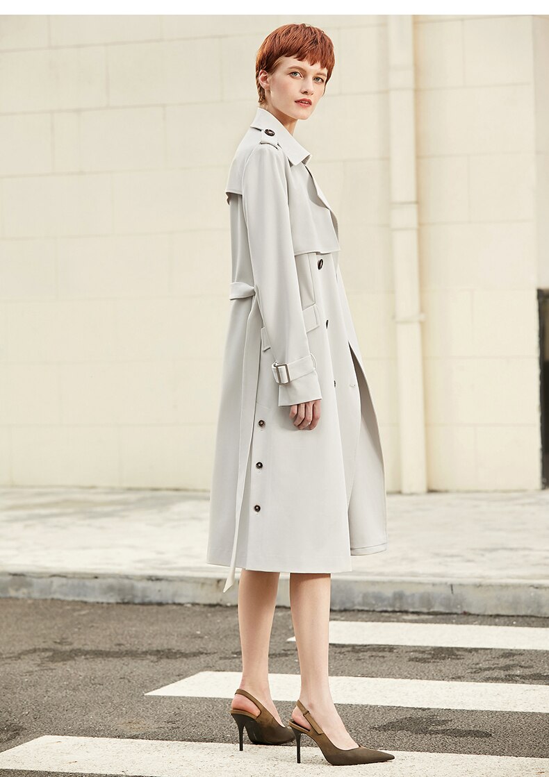 Double Breasted Trench Coat for Women