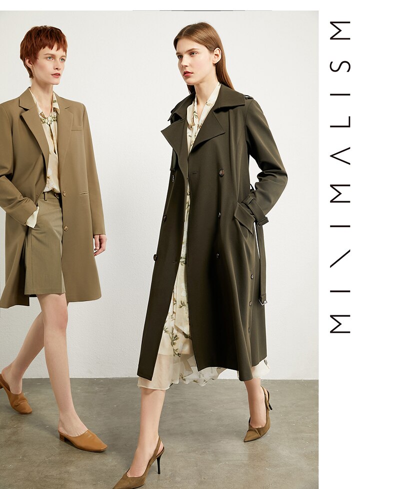 Double Breasted Trench Coat for Women