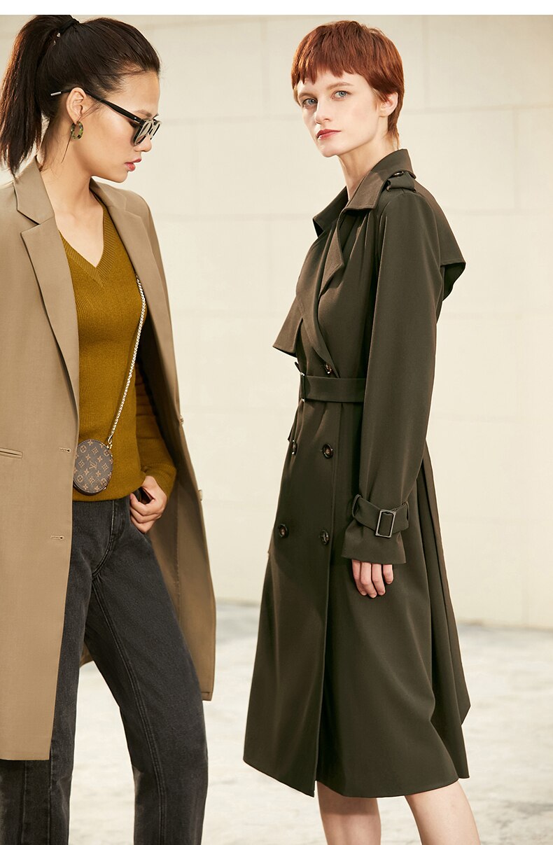 Double Breasted Trench Coat for Women