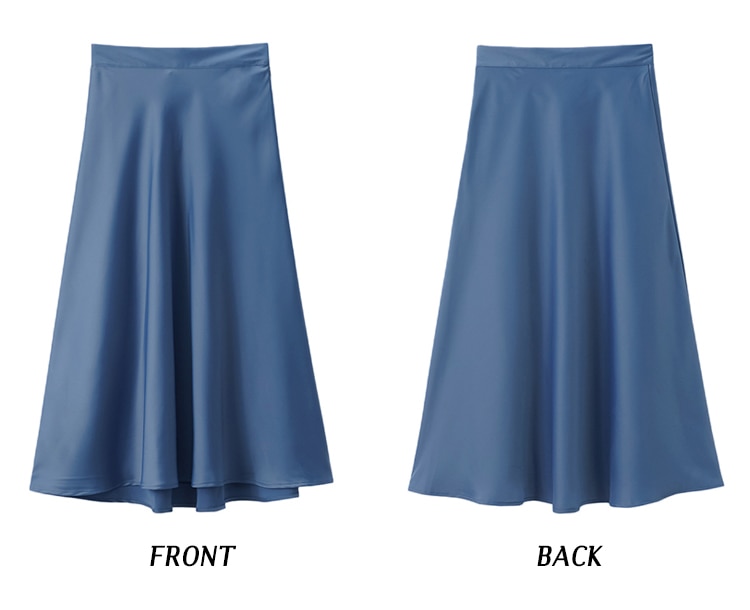 Women's A-Line Satin High Waist Skirt