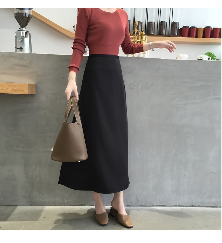 Women's Elegant Knee-Length Skirt