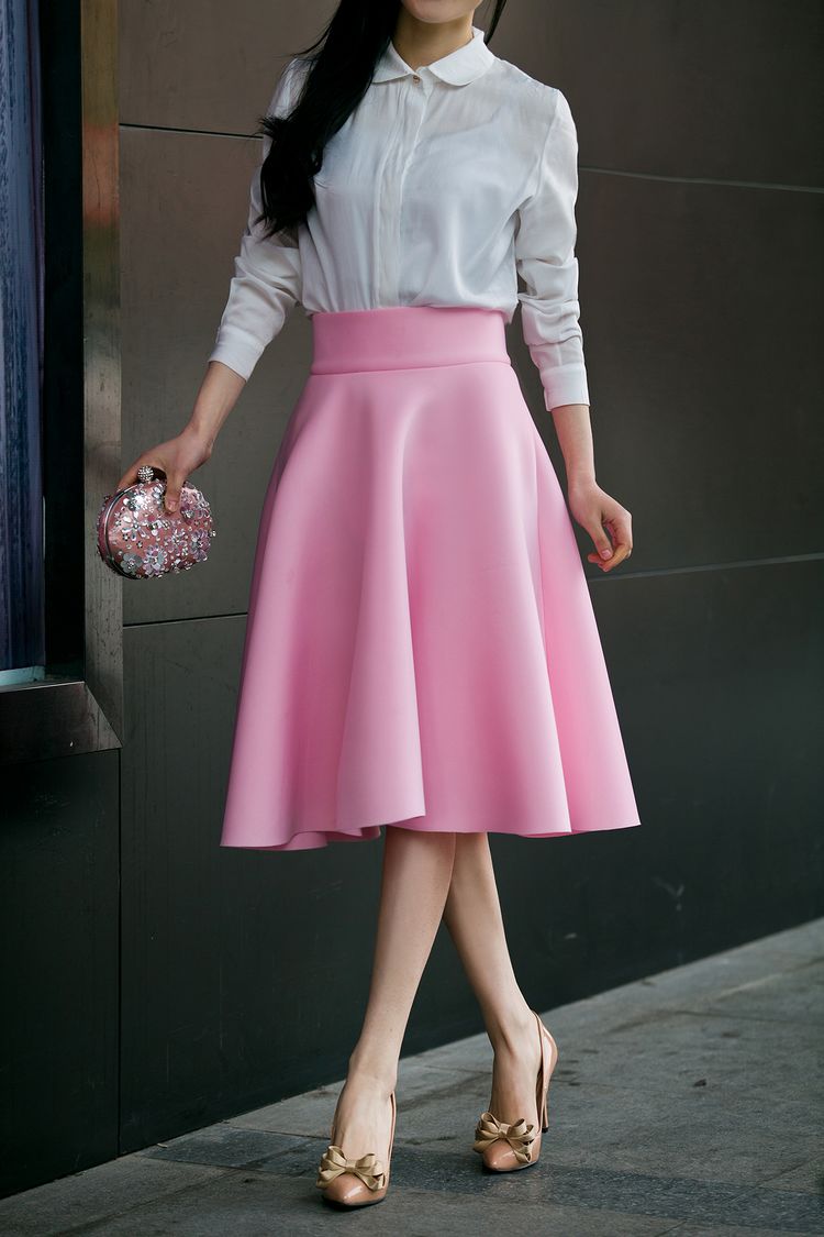 Women's Retro Style High Waist Skirt