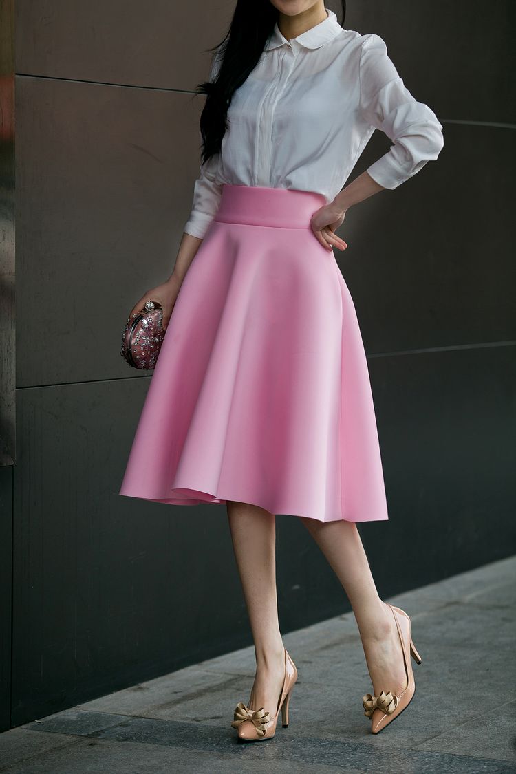 Women's Retro Style High Waist Skirt