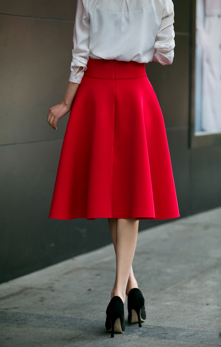 Women's Retro Style High Waist Skirt