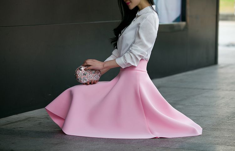 Women's Retro Style High Waist Skirt