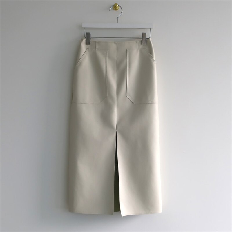 Women's PU Leather Pencil Skirt