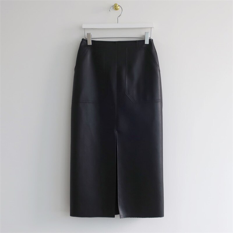 Women's PU Leather Pencil Skirt