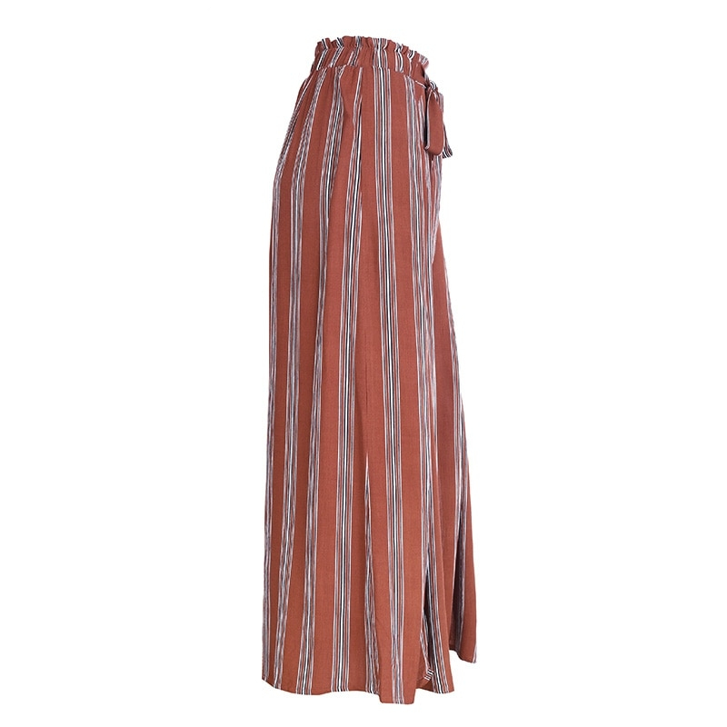 Women's High Waist Loose Striped Pants