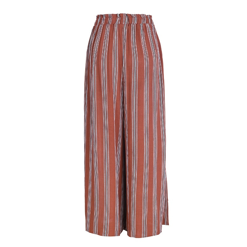 Women's High Waist Loose Striped Pants