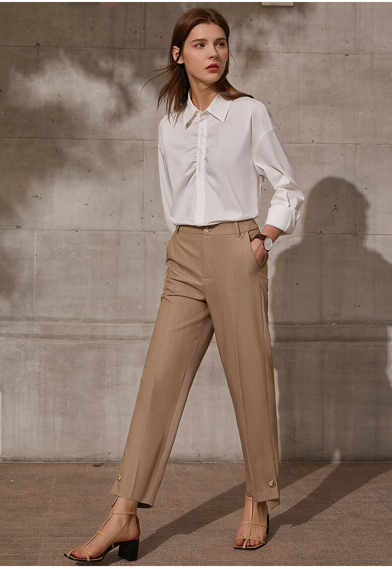 Women's Straight Ankel-Length Trousers