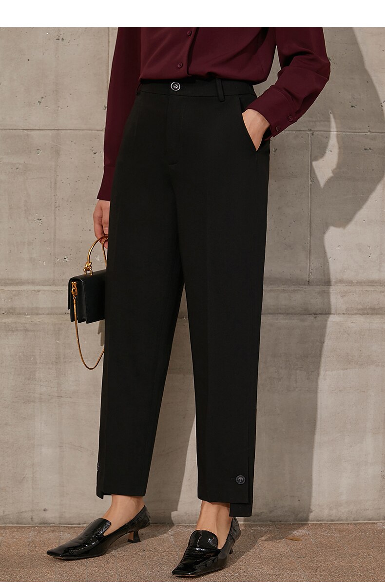 Women's Straight Ankel-Length Trousers