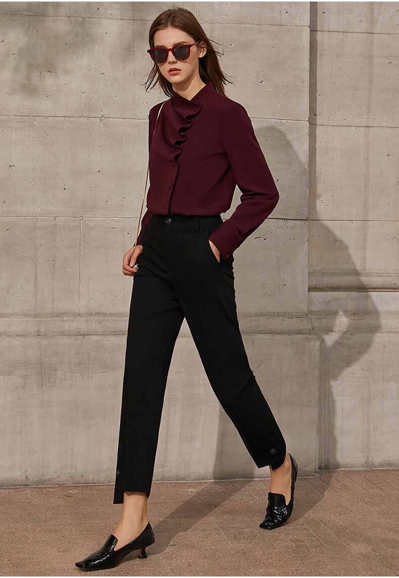 Women's Straight Ankel-Length Trousers